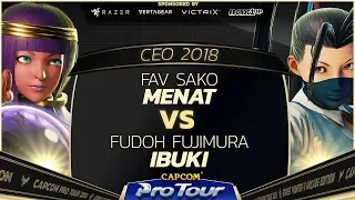 FAV Sako (Menat) vs Fudoh Fujimura (Ibuki) - CEO 2018 - Top 8 - CPT 2018