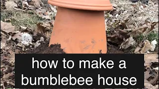 how to build a bumble bee house | the importance of native pollinators