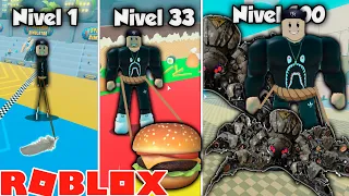 Arrastro los Robots Giantes🏋️‍♂️💪🤖 con mi Super Fuerza en Roblox Strongman