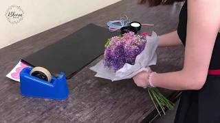 Tutorial Wrapping Colorful Baby's Breath Bouquet | Flower Bouquet Wrapping Technique & Idea 满天星花束包装