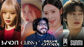 Catching up on K-POP! | Reaction to BVNDIT, CLASS:y, DREAMCATCHER, MONSTA X, SUNMI MVs