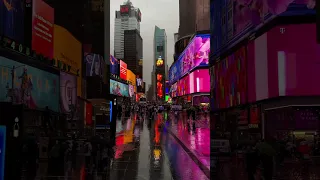 ⚡️ Times Square, New York City Streets: Rainy Day in Manhattan, NY, USA #nycstreets #timessquare