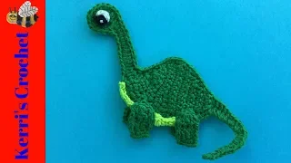 Dinosaur Crochet Tutorial - Crochet Applique Tutorial