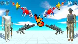 FPS AVATAR vs COMMANDO KILLING RACE - Animal Revolt Battle Simulator ARBS