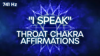 THROAT CHAKRA Healing Affirmations 🔵 | 741 Hz | 1 Hour Sleep Affirmations