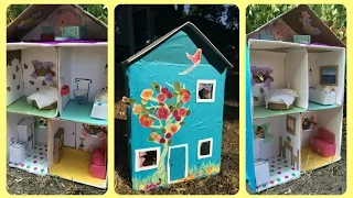 How To Make A Dollhouse From a Shoebox - Using Recycled Materials