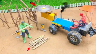 Diy how to make wood saw machine tractor agriculture science project  | diy tractor | Right villa