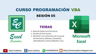 Curso Programación VBA Excel - Sesión 05 - Base de Datos con Formulario "Parte 01"