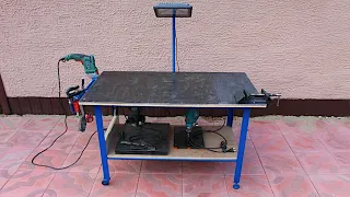 Самодельный передвижной верстак для гаража и мастерской. DIY rolling workbench.