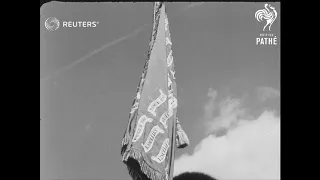 TROOPING THE COLOUR Her Majesty takes salute ... (1953)