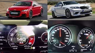 Audi TT RS vs BMW M2 Competition 0-250 kmh race