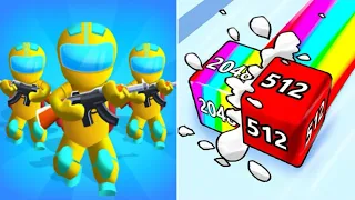 Gun Clash 3D Vs Jelly Run 2048🔵🟣🔵Max Levels Walkthrough Gameplay JE11