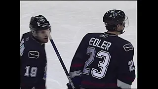 Alex Edler's First NHL Goal, 1-1 vs Ducks (Nov. 30, 2006) (ALL CALLS)