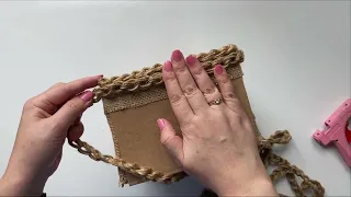 DIY simple basket idea сardboard and jute