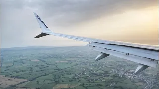 FULL APPROACH AND HARD RYANAIR LANDING AT BRISTOL AIRPORT! Ryanair Boeing 737 MAX 8-200