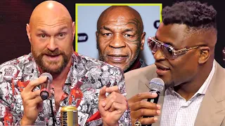 INCREDIBLE Mike Tyson MOMENT! - Tyson Fury & Francis Ngannou PAY RESPECT to the GOAT