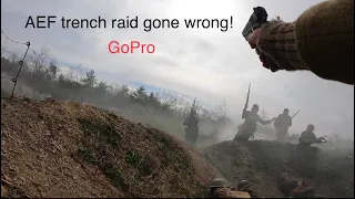 WWI Reenactment 2023 GoPro AEF 109th Infantry 28th Div trench raid gone wrong