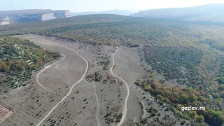 Село Красный Мак, Бахчисарайский район Крым, с высоты птичьего полета