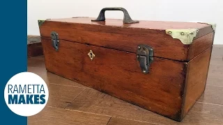 How to Restore an Antique Wood Toolbox // DIY