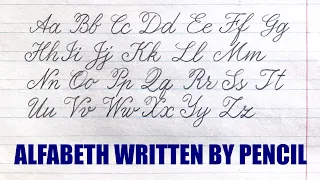 How beautiful it is to write uppercase beautiful letters of the Latin alphabet with a simple pencil.