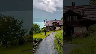 Rainy day in Switzerland #rainyday #rain #switzerland #village #travel