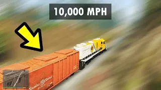 GTA 5 - 10,000MPH Train vs. EVERYTHING!! (Incredible)