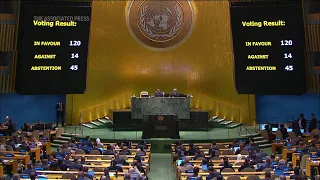 UNGA votes for “humanitarian truce” in Gaza