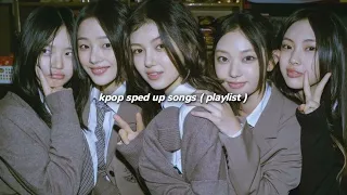 playlist !! kpop sped up songs ( nwjns , aespa , twice + more !! )