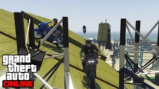 GTA V Online: FÚRIA EM DUAS RODAS #74: MITANDO NAS CONSTRUÇÕES DO PORTO