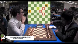 Rook & Pawn vs Rook!! Fabiano Caruana vs  Praggnanandhaa || FIDE World Cup 2023 - R7 - G1