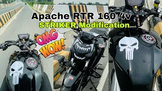 Apache RTR 160 4v sticker modification || AYON AHMED MONIR