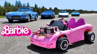 Can my Barbie toy beat 4 real Corvettes?