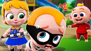 Five little Thieves - Little Police Chases Thief - Baby Songs - Kids Song & Nursery Rhymes