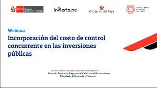 Registro de Costo e Control Concurrente en las inversiones públicas