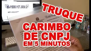 TRUQUE CARIMBO CNPJ