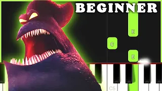 Kraken Theme - Hotel Transylvania 3 | EASY / BEGINNER PIANO TUTORIAL