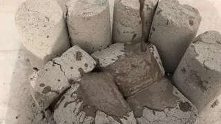 Pure white sand dry floor &clay pot crumbling with paste pouring satisfying crumbling 🔥🔥