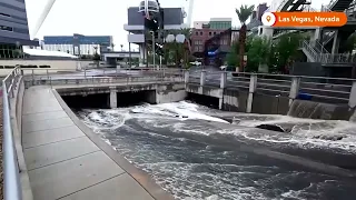 Storm Hilary brings gushing floodwaters to Las Vegas