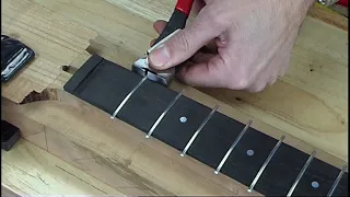 Installing Frets on the Fretboard with a Fret Press - 15 - Custom Electric Guitar Build - 2007