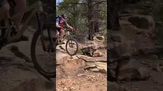 Definitely used all of his fork travel……. #mtb #shorts