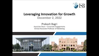 Masterclass: Leveraging Innovation for Growth | Indian School of Business