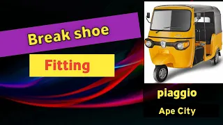 Piaggio ape city 2019   Full video.  Brake shoe setting episode