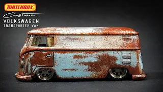 Matchbox Custom VW Transporter Van Slammed And Ratted