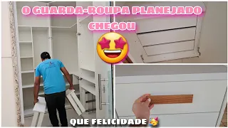 O GUARDA-ROUPA PLANEJADO DOS SONHOS CHEGOU 🤩🥳 MUITA ALEGRIA! MOSTREI TUDO PRA VCS | CONQUISTA