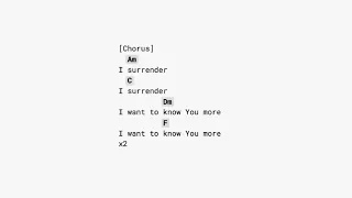 I Surrender -  Hillsong (guitar play along- CAPO 5th)