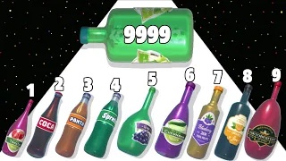 Bottle Break Challenge - Level Up Bottle Max Level Gameplay (Merge Coca Cola Run & Break 3D)