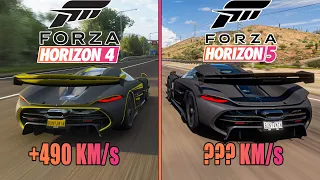 Koenigsegg Jesko Comparison Forza Horizon 4 VS Forza Horizon 5