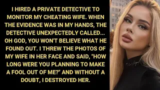 I hired a private detective to monitor my cheating wife