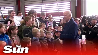 President Biden speaks to children of U.S. embassy staff in Dublin