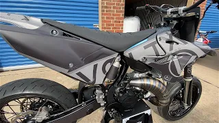 $1100 Insane Two Stroke Supermoto Build (Time-lapse)